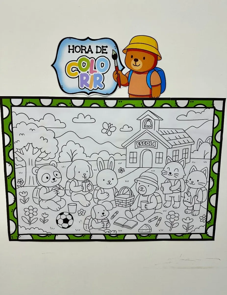 💝 *Painel para pintura Coletiva tema Volta às Aulas*💝