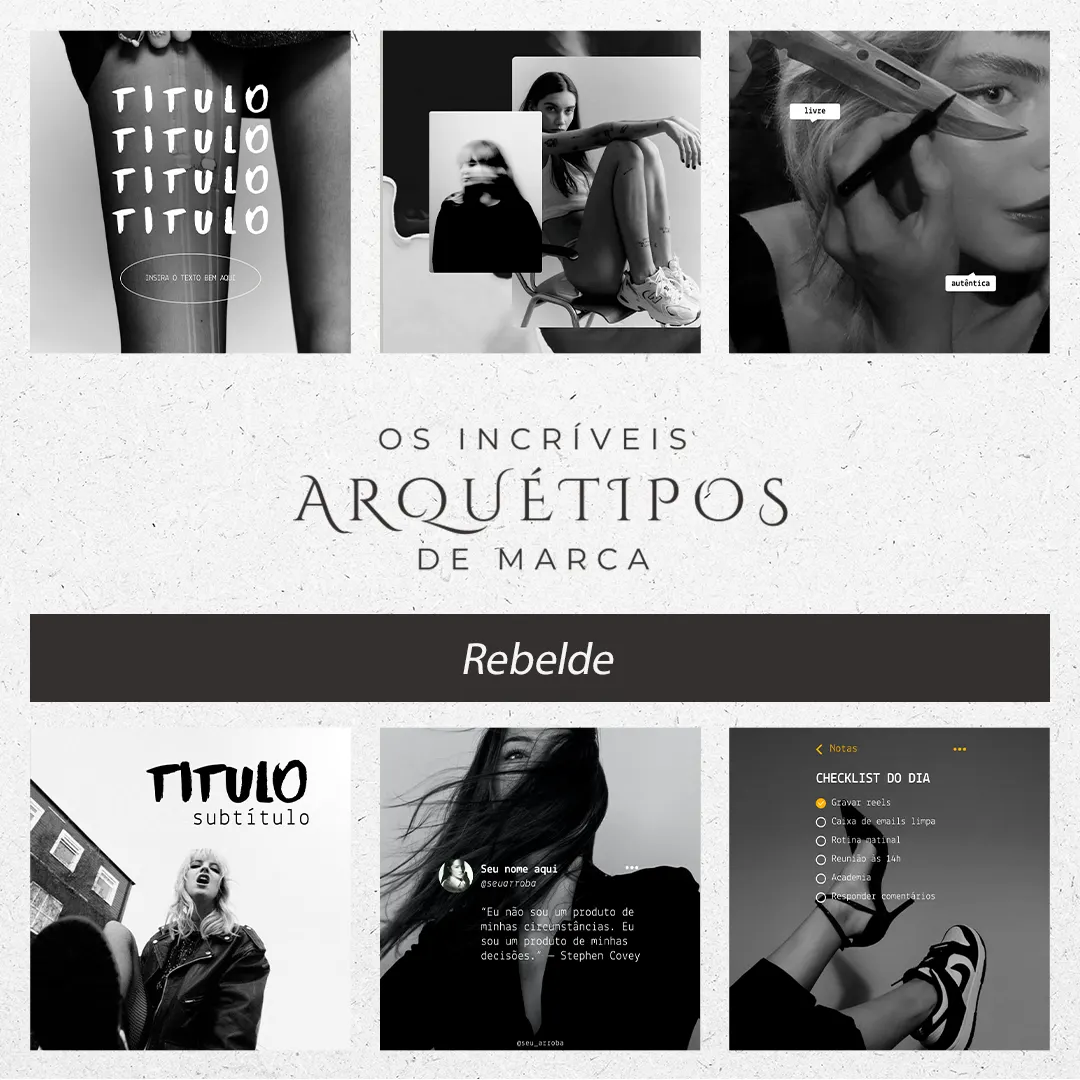 Pack Canva Arquétipo da Rebelde
