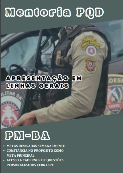 Mentoria PQD - PM BA - Soldado