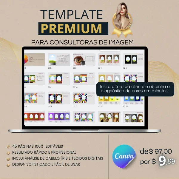 Template Premium de Coloração Pessoal – Prático, Elegante e Editável