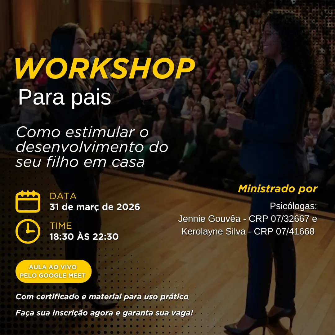 Curso “ABA para Pais: Como estimular o desenvolvimento do seu filho em casa”.
