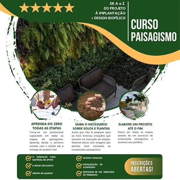 Paisagismo de A a Z - Do design biofílico ao Projeto implantado [Anual]