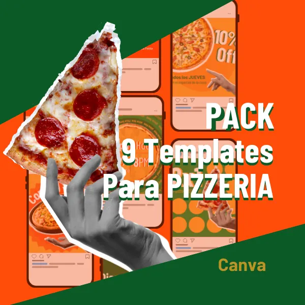 Template de Canva para pizzeria