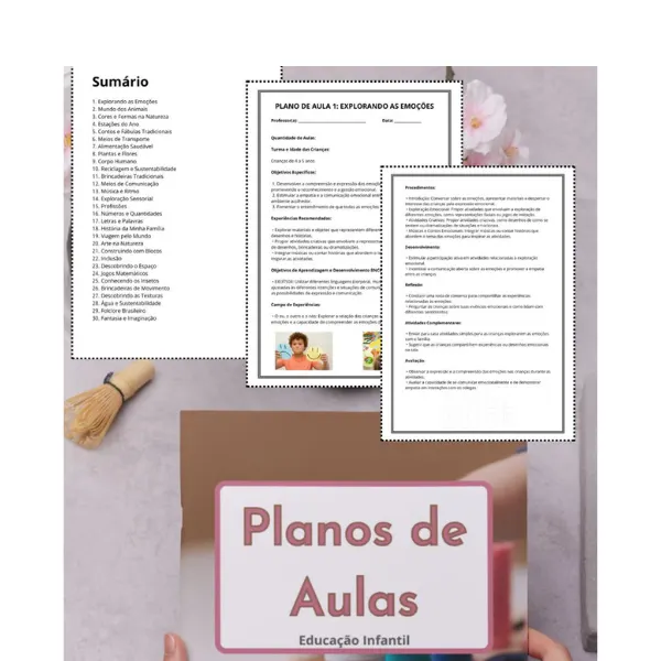 30 Planos de Aulas para Educação Infantil. (pré 1 e pré 2)