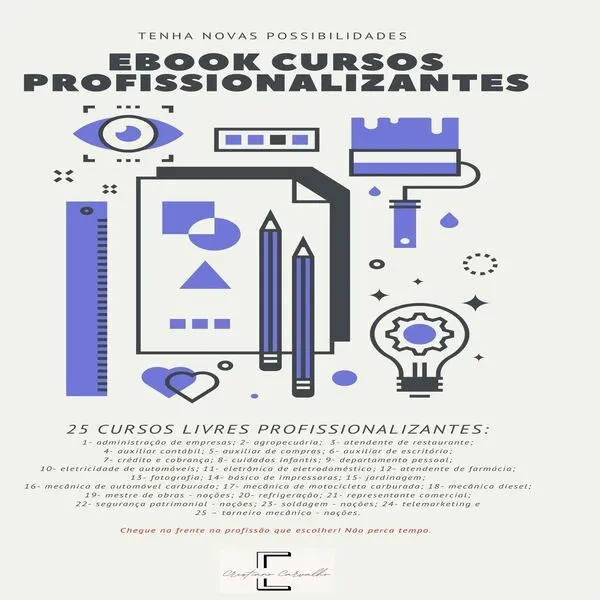 EBOOK 25 CURSOS PROFISSIONALIZANTES COM CERTIFICADO DE PARTICIPAÇÃO