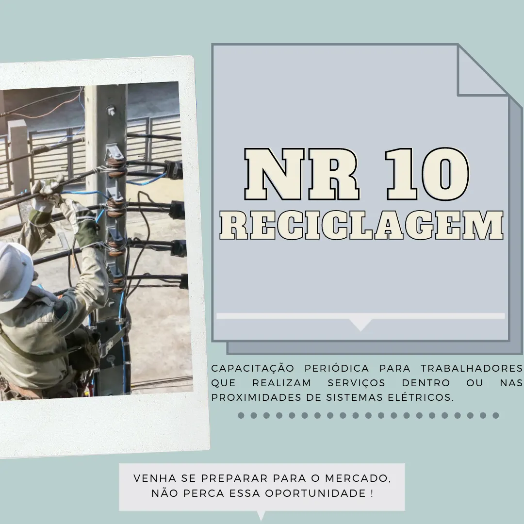 Curso Reciclagem da NR 10 Básico - Segurança em Instalações e Serviços em Eletricidade: 8 horas