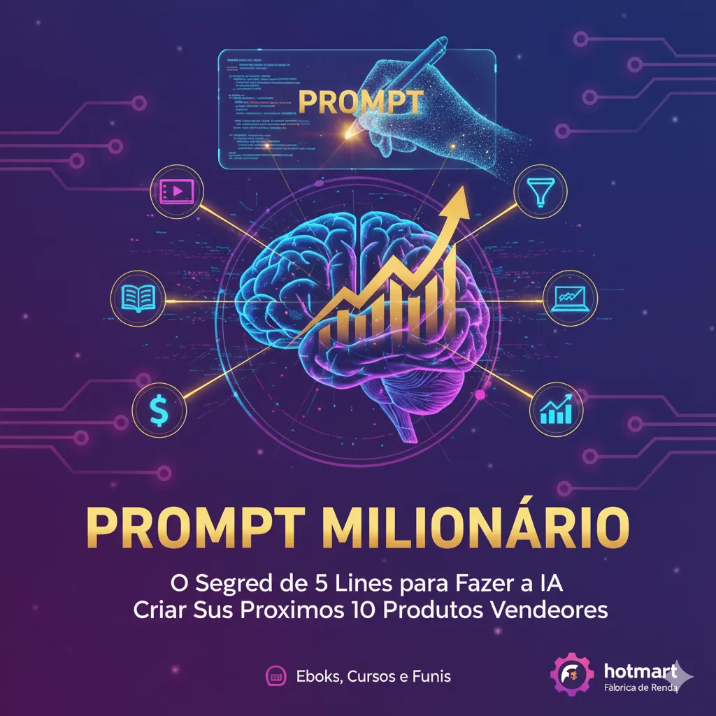 PROMPT MILIONÁRIO: O Segredo de 5 Linhas para Fazer a IA Criar Seus Próximos 10 Produtos Vendedores