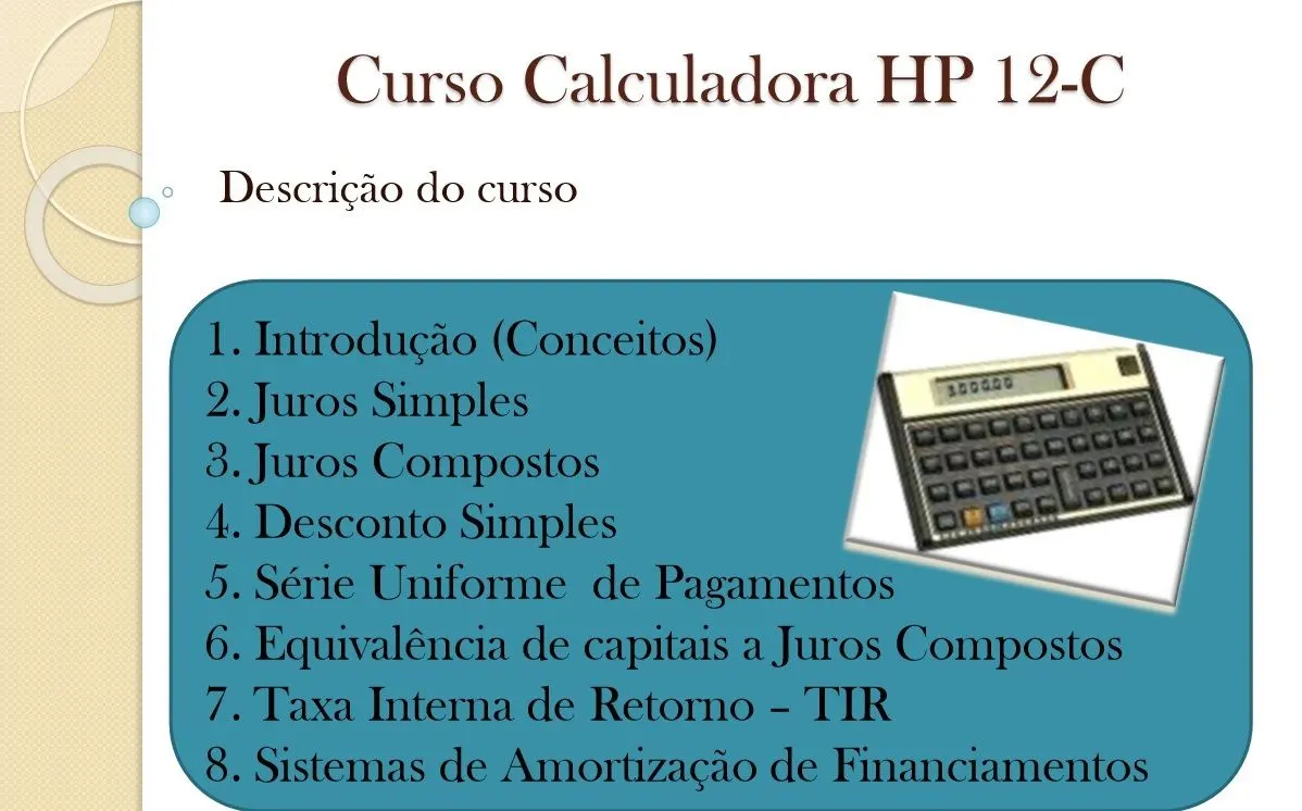 Curso calculadora HP 12-C para iniciantes