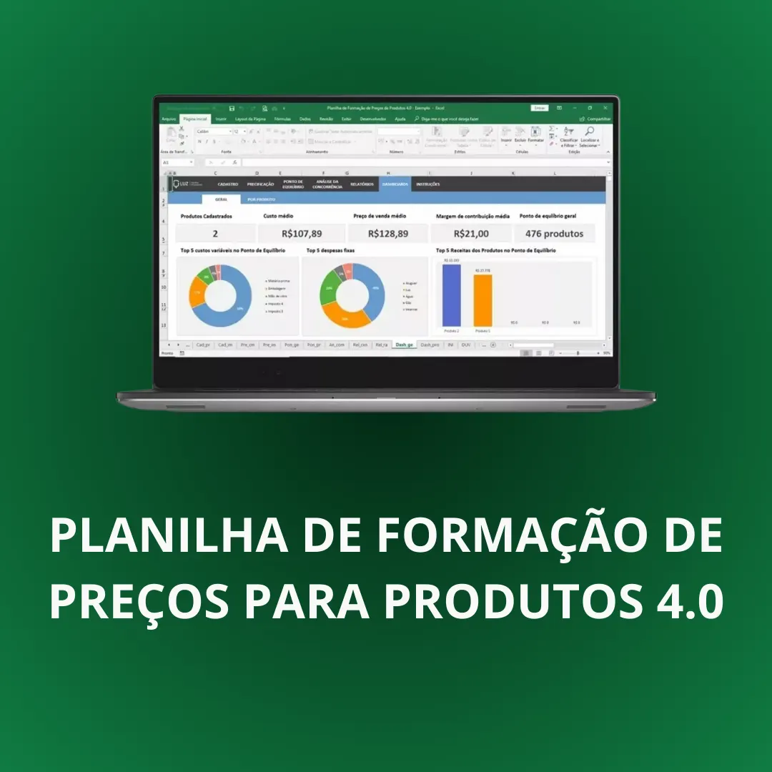 Planilha De Formação De Preços Para Produtos 4.0