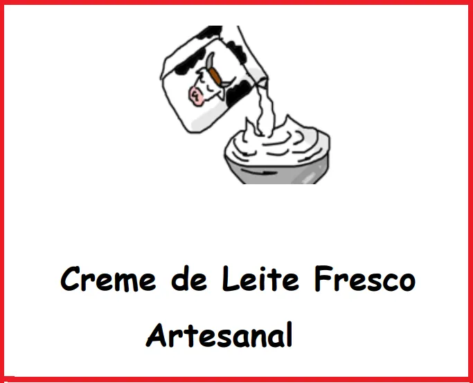 Creme de Leite Fresco Artesanal.
