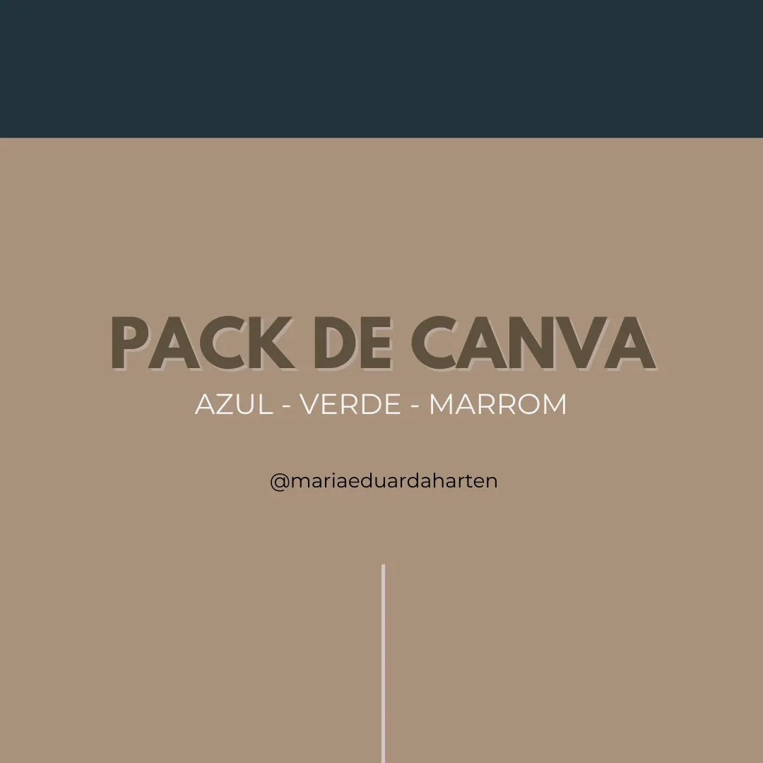 PACK DE CANVA - AZUL, VERDE E MARROM.