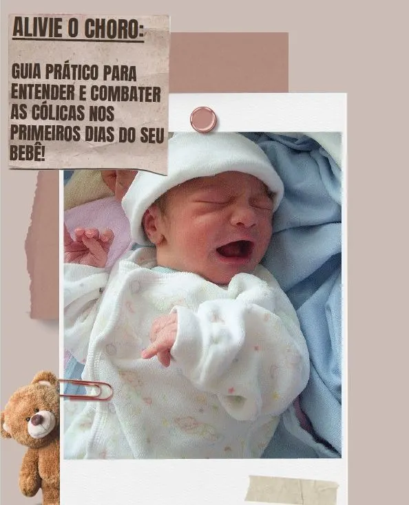 Alivie o choro: guia prático para entender e combater as cólicas nos primeiros dias do seu bebê!