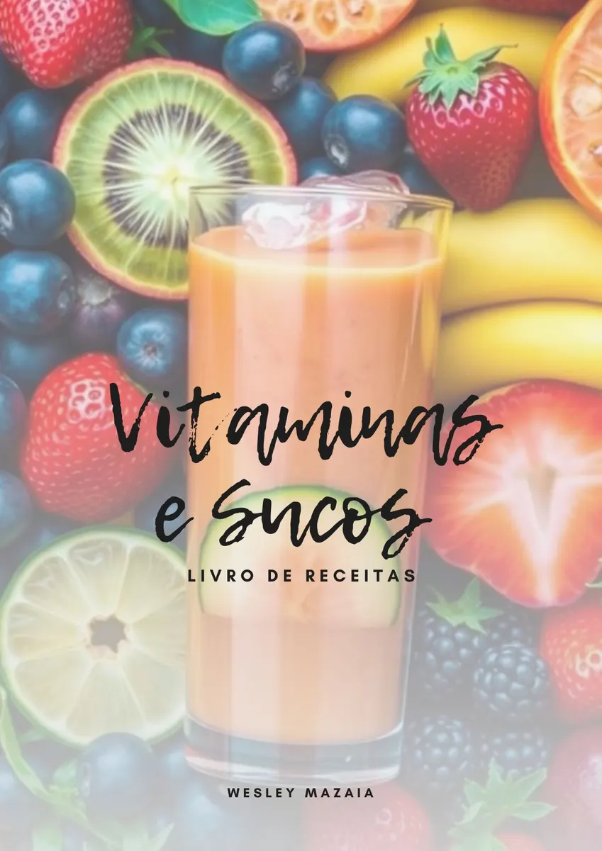 Livro de receitas de vitamina e sucos com frutas