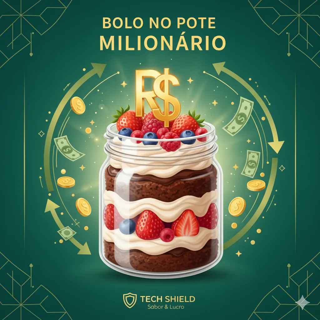BOLO NO POTE LUCRATIVO PREMIUM: Domine 100 Receitas Exclusivas (Fit, Keto, Vegano) e Crie uma Fábrica de Renda de 5 Dígitos! As melhores receitas de Bolo no Pote da Internet