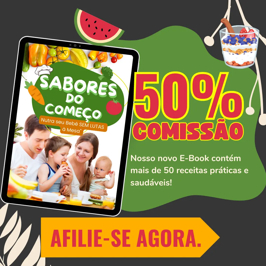 Ebook Sabores do Começo - São + de 70 receitas nutritivas para bebês a partir de 6 meses