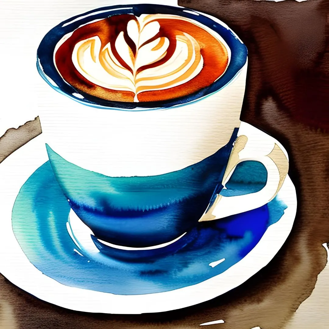 Cafe en acuarela