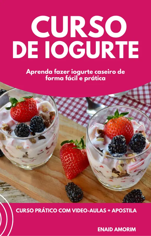 JORNADA CURSO COMPLETO DE IOGURTE CASEIRO EM VIDEO-AULA+LIVRO DIGITAL