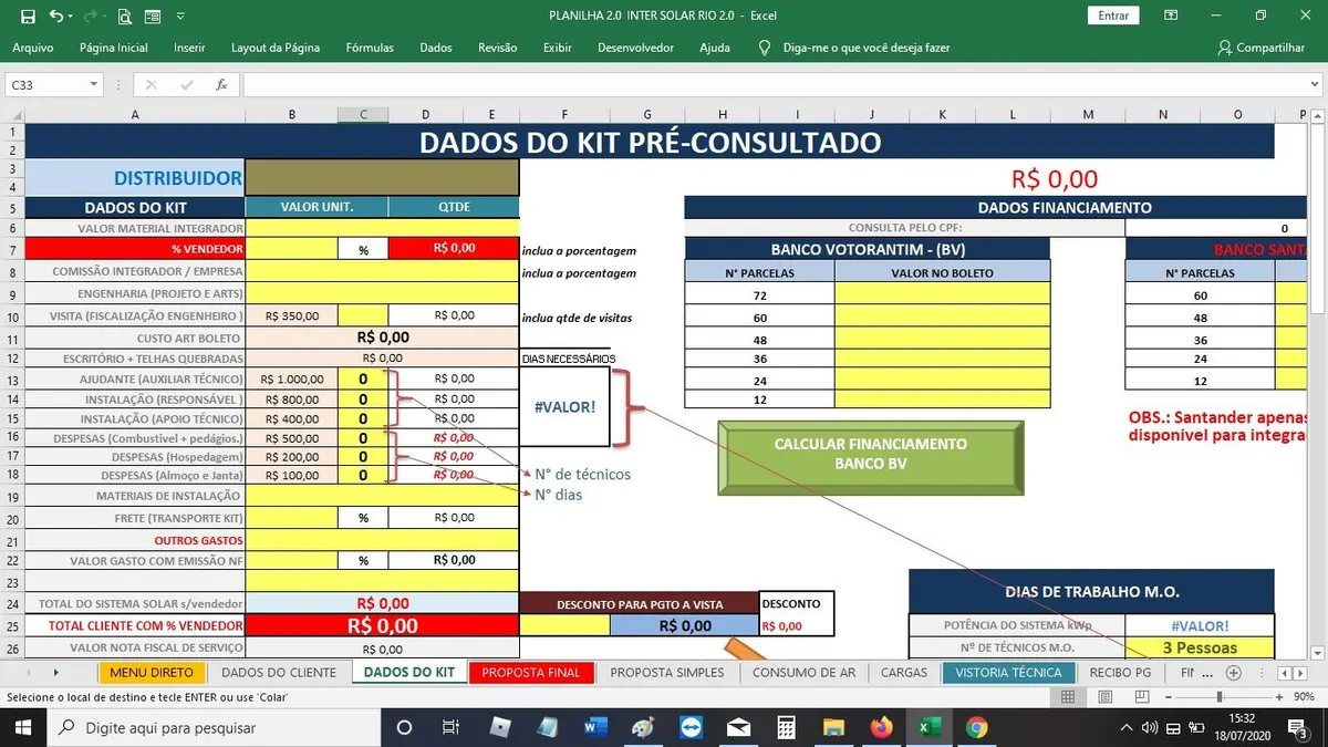 *COMBO ONE* 2 Planilhas: On e OFF Grid Completas e DESBLOQUEADAS