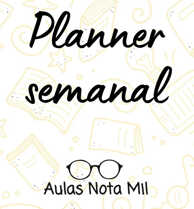 Planner semanal Aulas Nota Mil