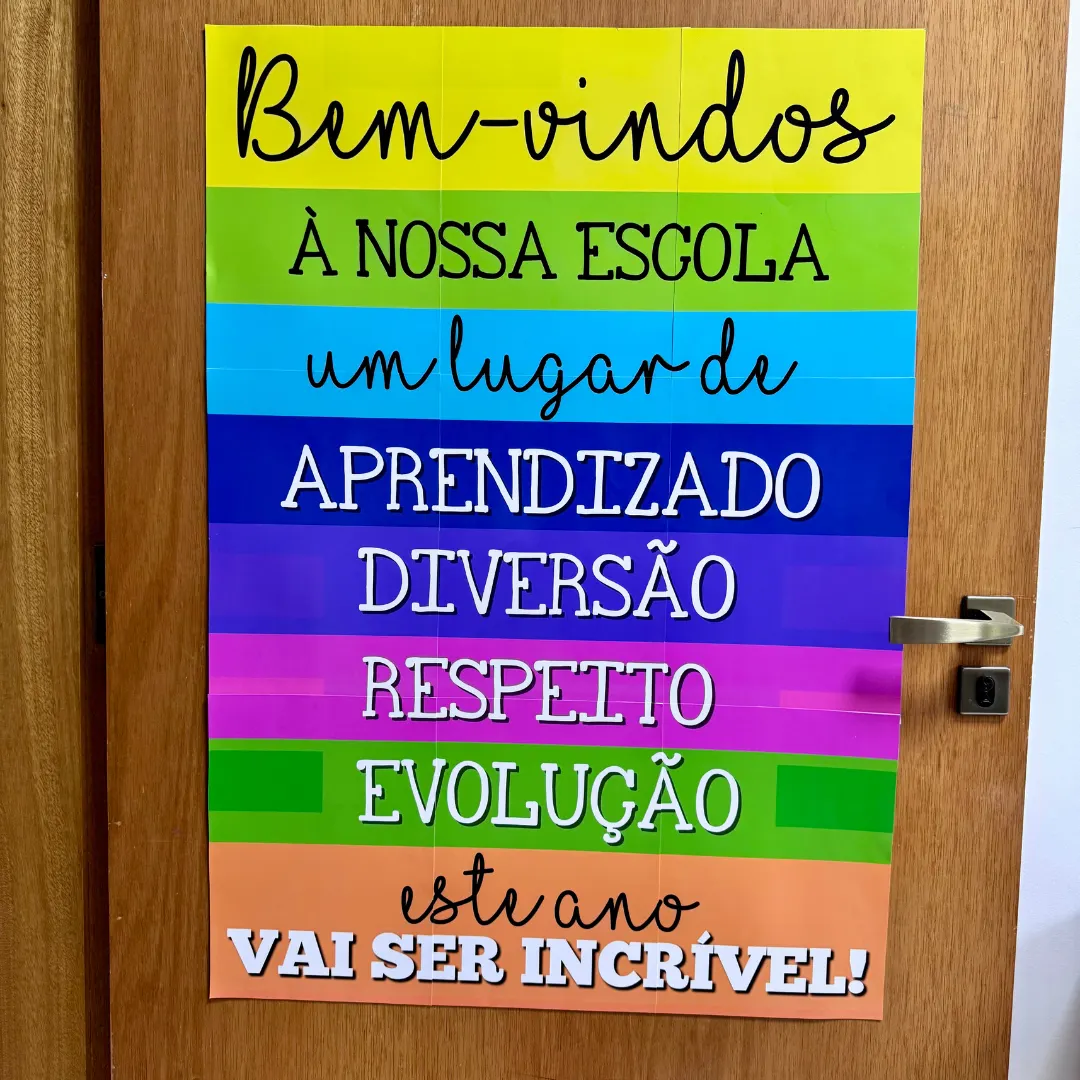 Cartaz de Boas Vindas - colorido