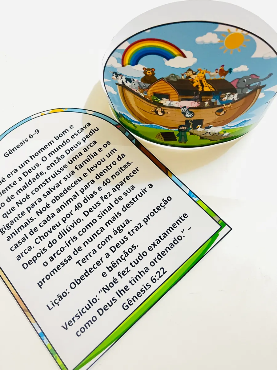 🕊️✨ A Arca de Noé - Luva Interativa + Coroa Arco-Íris!