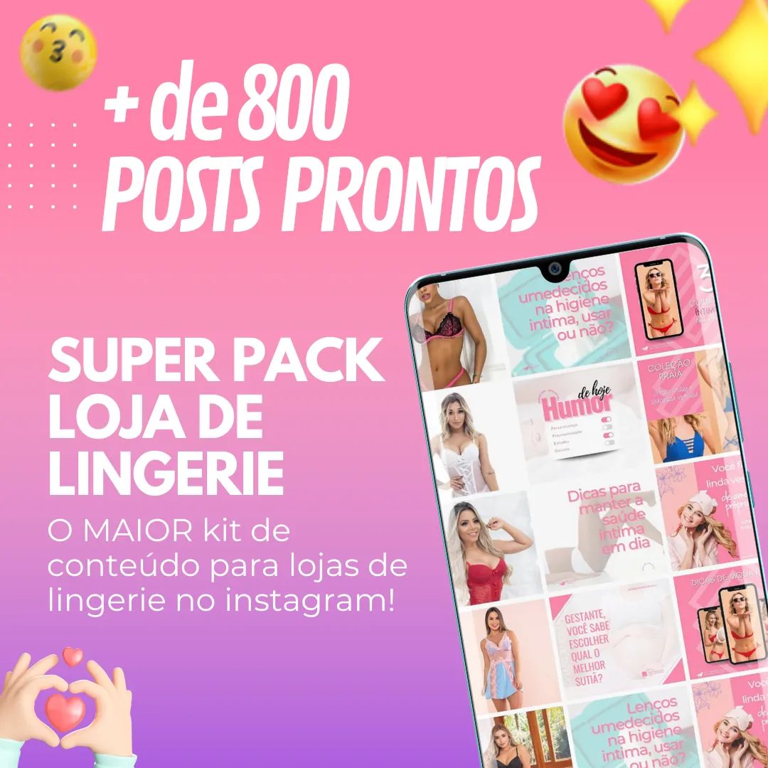 Pack Lingerie - Super Kit Posts Instagram