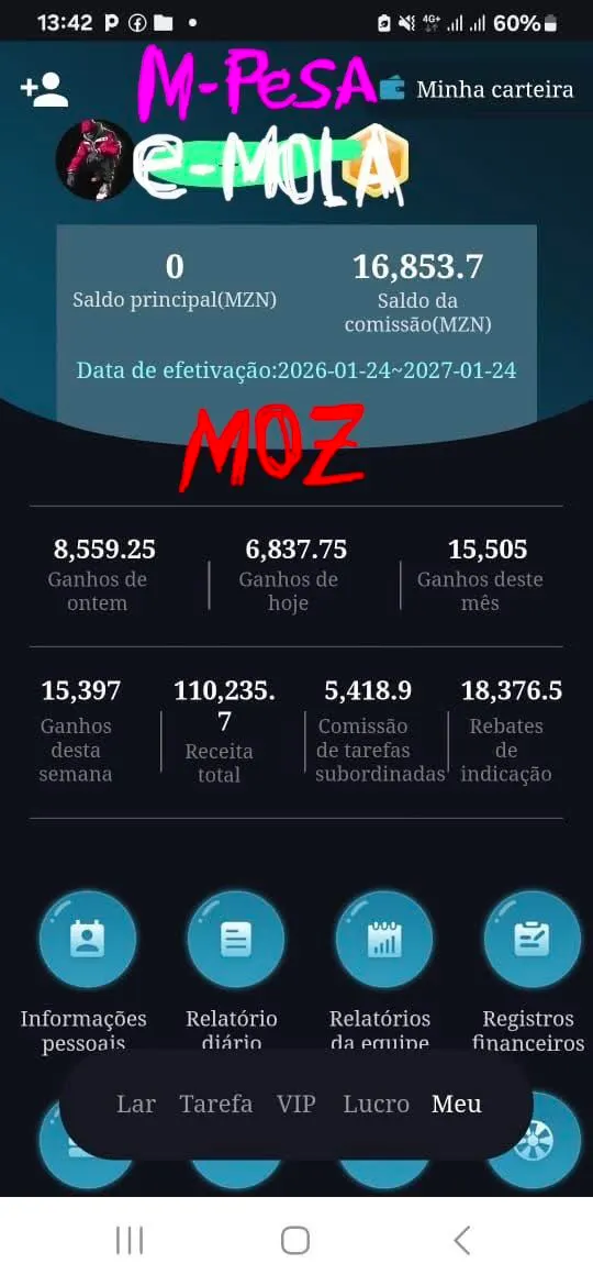 Ganhe 1 milhão. Moz