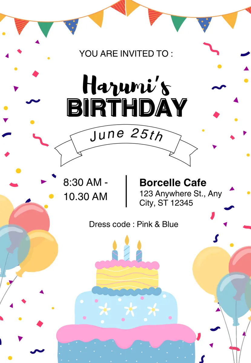 Birthday invitation