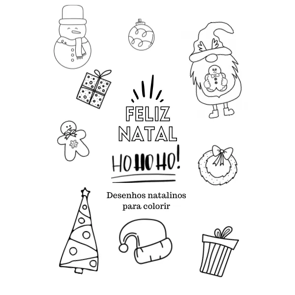 Desenhos natalinos para colorir
