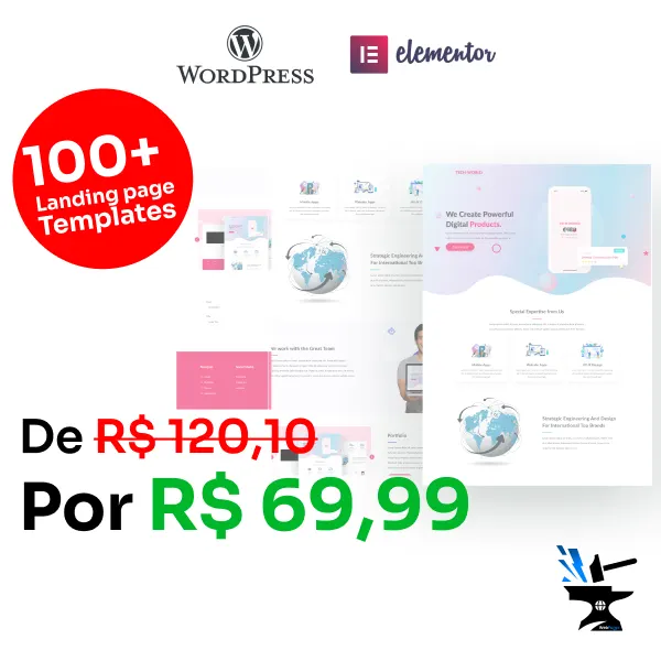 Super Pack de 100+ Landing Pages WordPress com Elementor