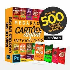 pack 1000 cartões interativos editáveis + mini curso de como fazer pelo celular