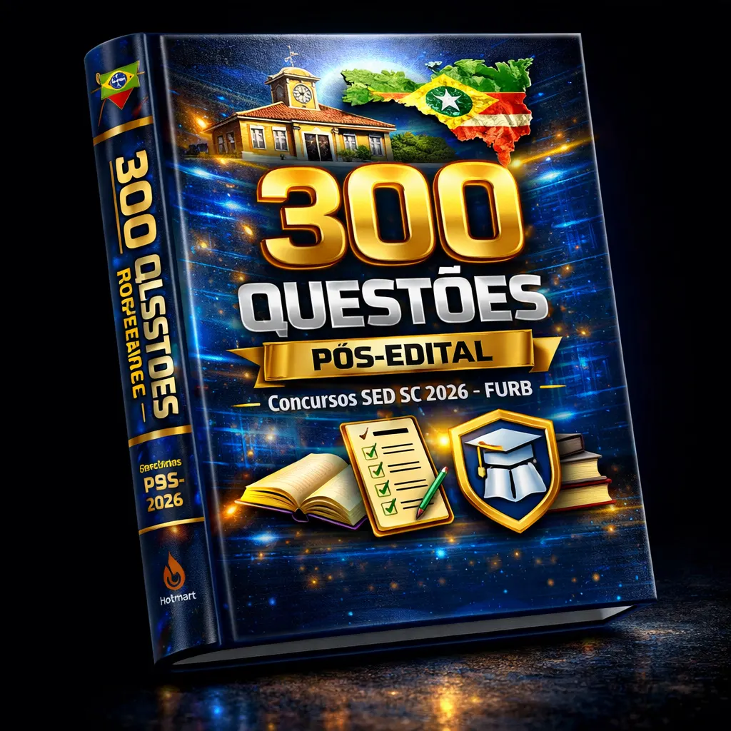 300 Questões Pós-Edital – Concursos SED SC 2026 – FURB – ( Proposta Curricular de Santa Catarina 2014 – Formação Integral na Educação Básica )