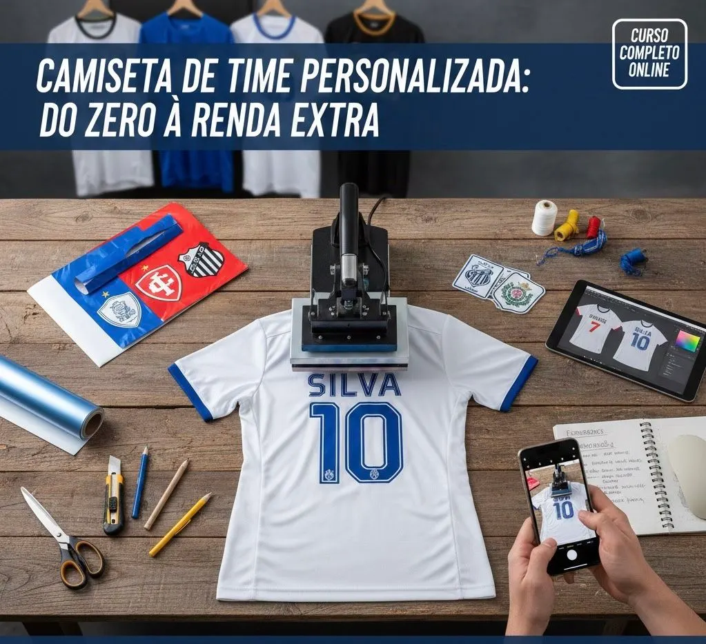 Curso Completo de Personalização de Camisas de Time – Do Zero ao Profissional
