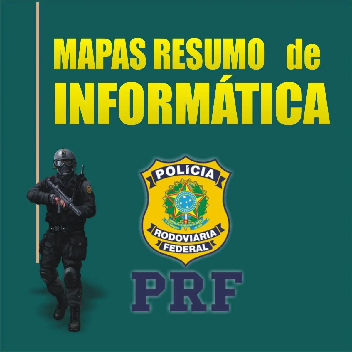 Mapas Resumo de Informática para a PRF + E-book 150 questões comentadas de redes de computadores