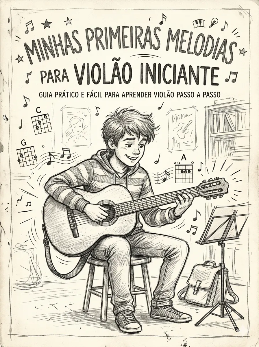 Minhas primeiras melodias no violão guitarra