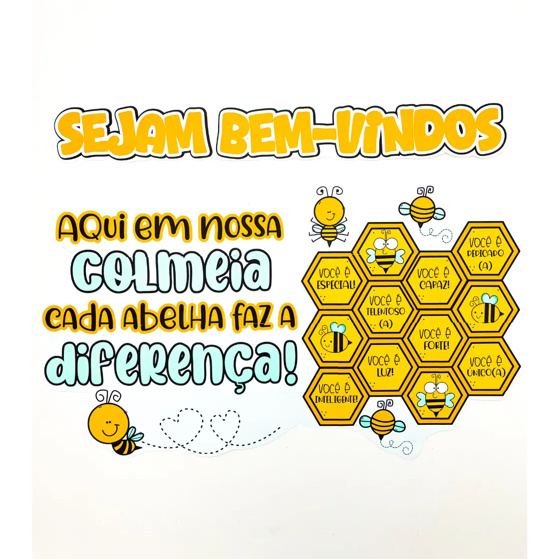 Painel bem-vindos Colmeia Equipe