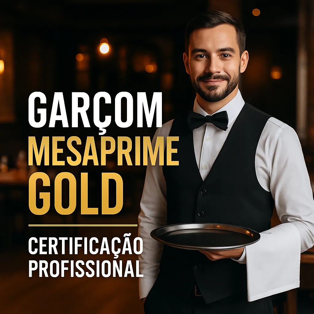 Garçom MesaPrime Gold – Certificação Profissional