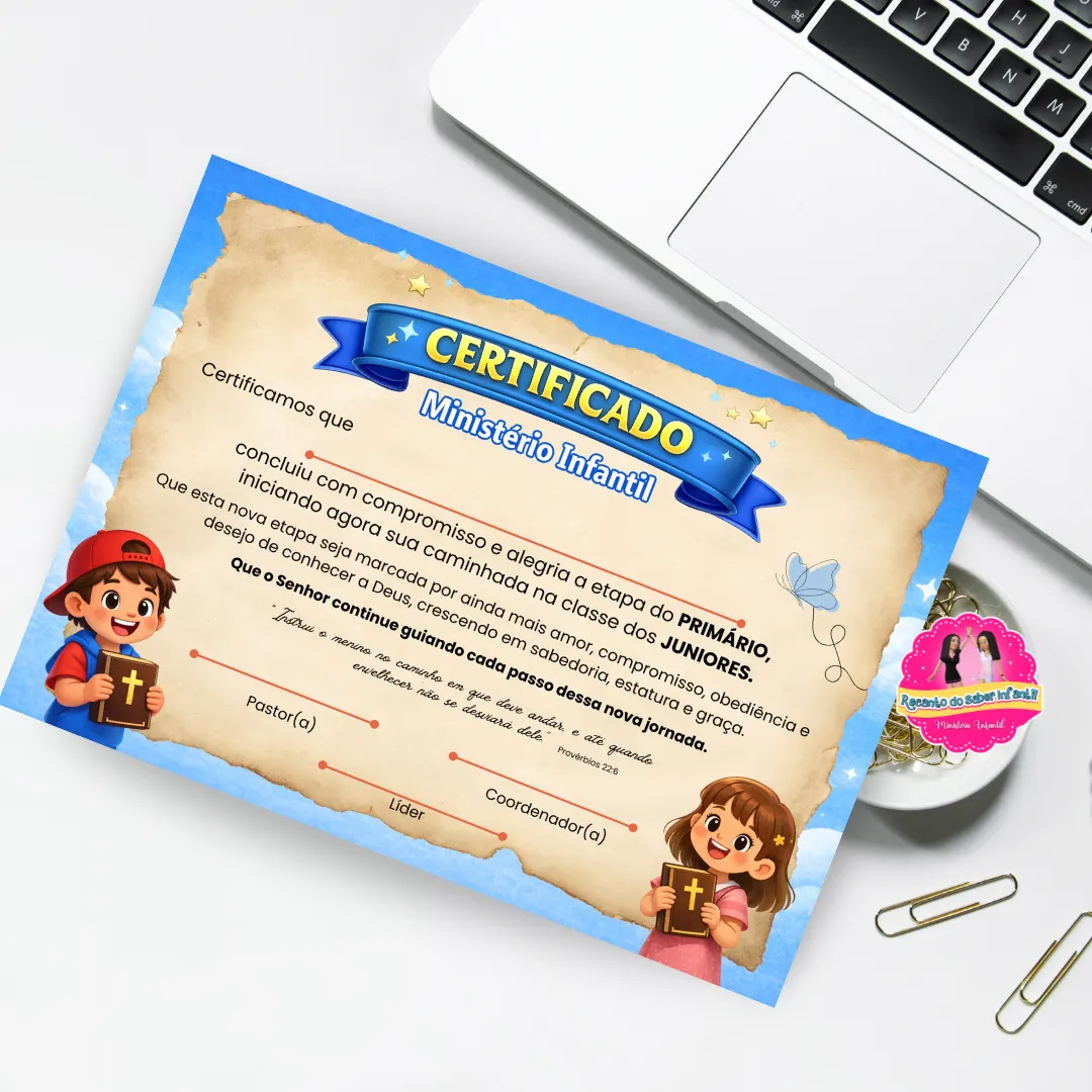 Certificado - Transição da turma do Primário para os Juniores RECANTO DO SABER INFANTIL