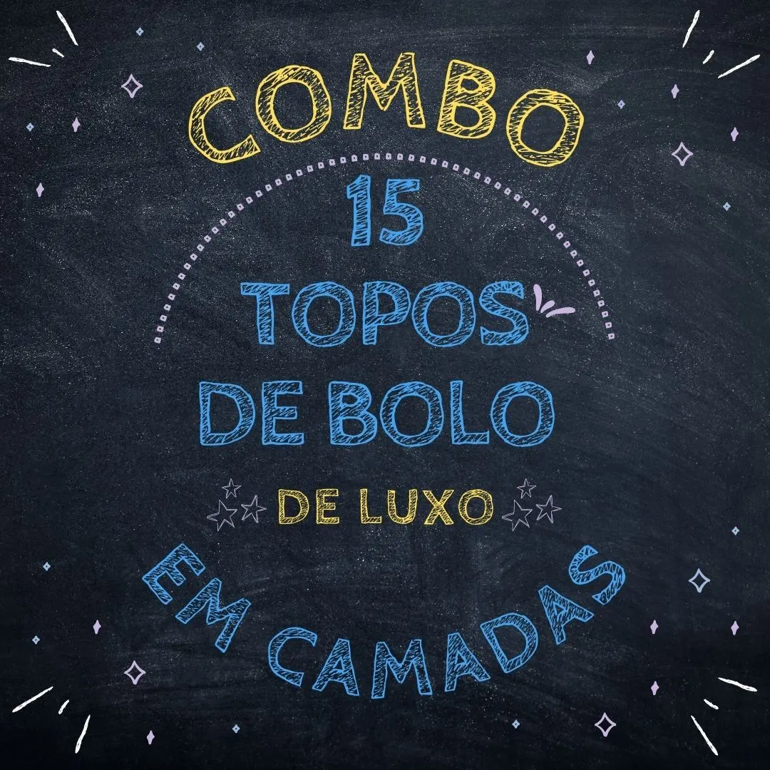 Combo 15 Topos de Bolo de luxo em Camadas