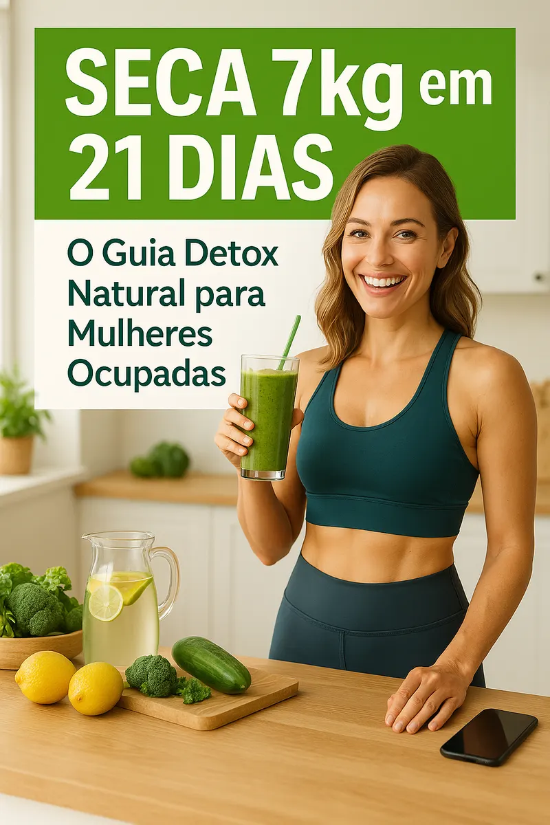 Seca 7kg em 21 Dias: O Guia Detox 100% Natural Para Mulheres Ocupadas Que Não Têm Tempo a Perder