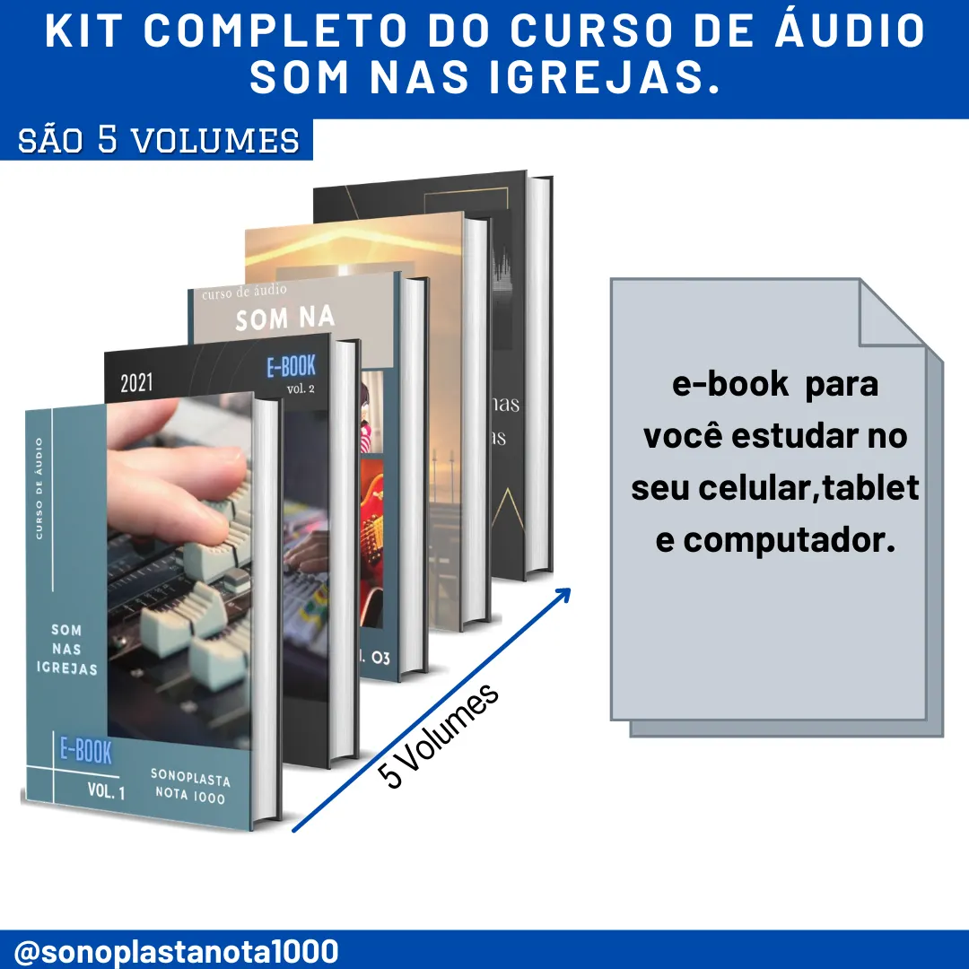 SONOPLASTA NOTA 1000 - CURSO DE ÁUDIO PARA IGREJAS, MÚSICOS E AMANTES DA MÚSICA