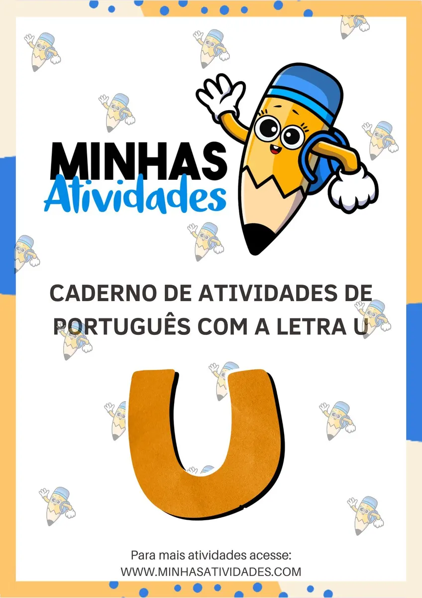 Caderno com 9 Atividades de Português com a Letra U