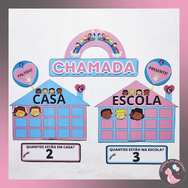 CHAMADA-PAINEL PARA SALA DE AULA-ORNAMENTAÇÃO-VOLTA ÀS AULAS