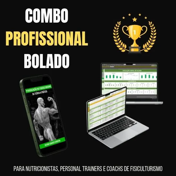 Kit: E-book Periodização no fisiculturismo + Planilha de avaliação Física + Calculadora de dieta Nutrifácil