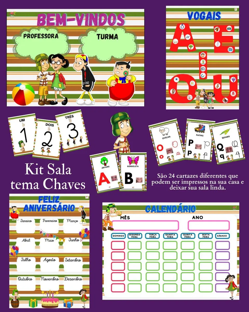 Kit Sala de Aula turma do Chaves
