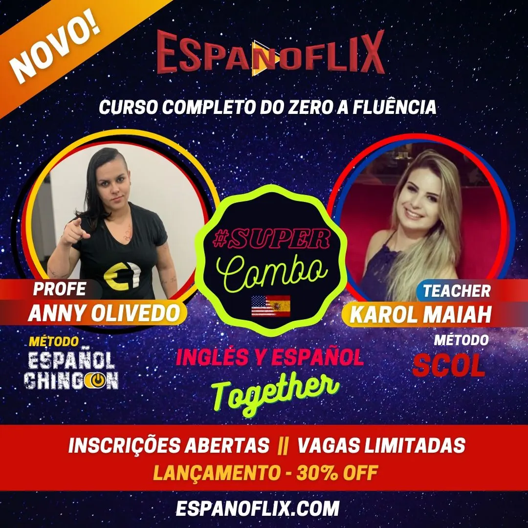 Super Combo EspanoFlix: Inglês e Espanhol
