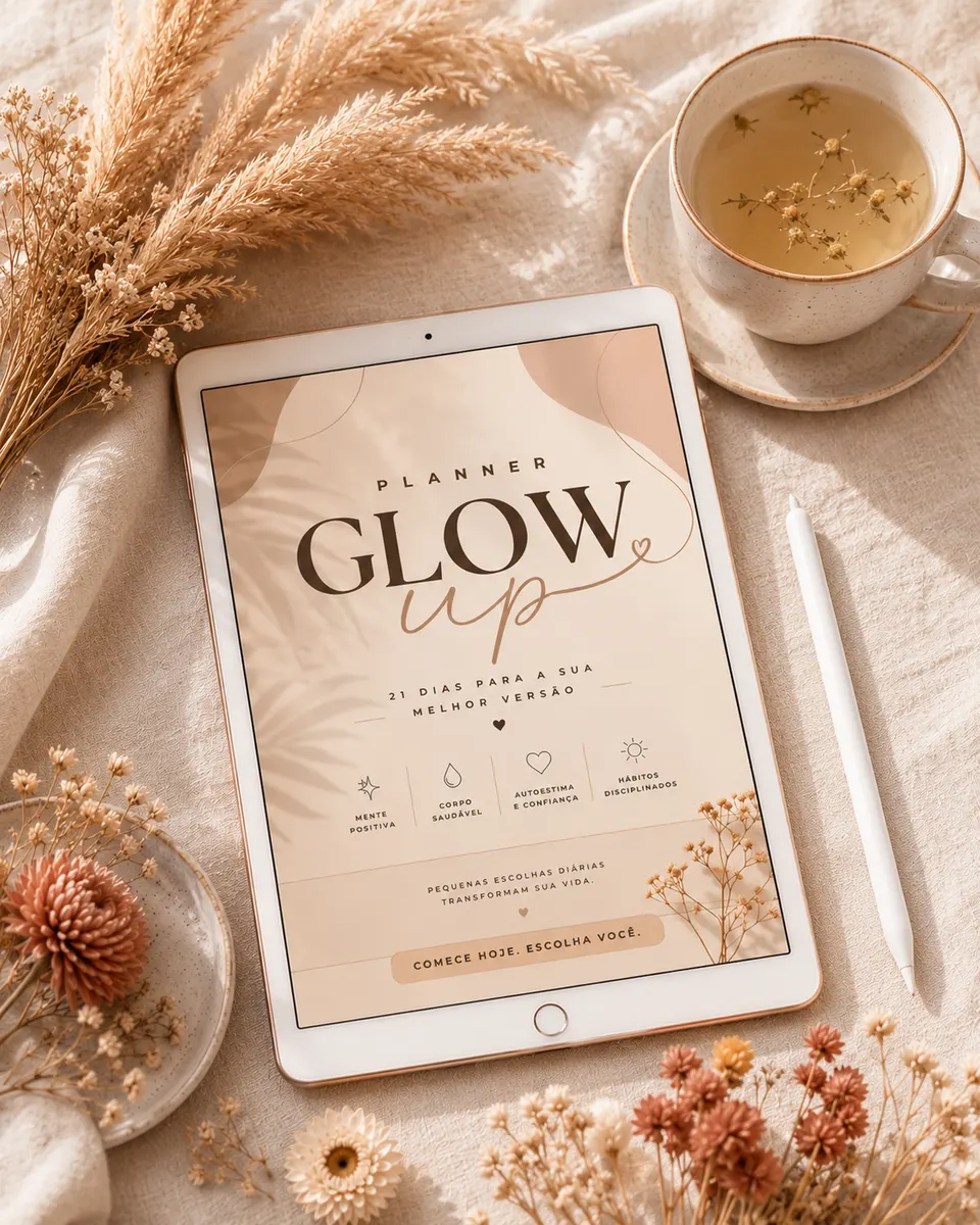 Planner  Glow Up - 21 Dias para a Sua Melhor Versão