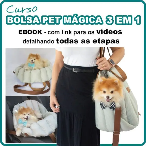 Fabricando Bolsa Pet Mágica 3 em 1 direto ao ponto
