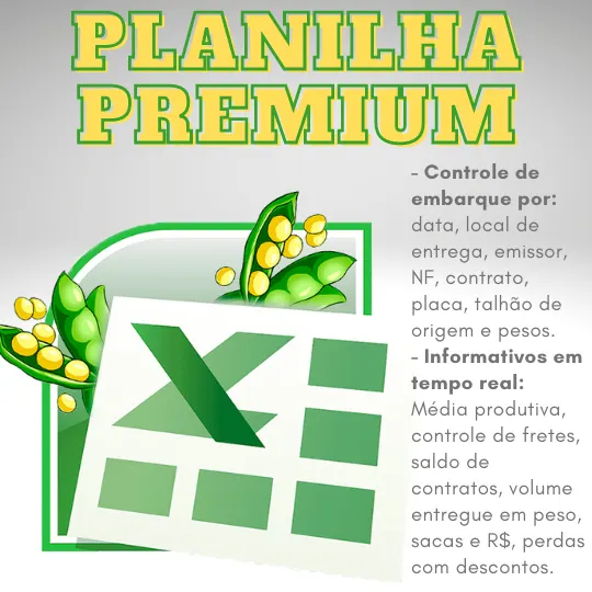 Planilha PREMIUM para gestão de Safra