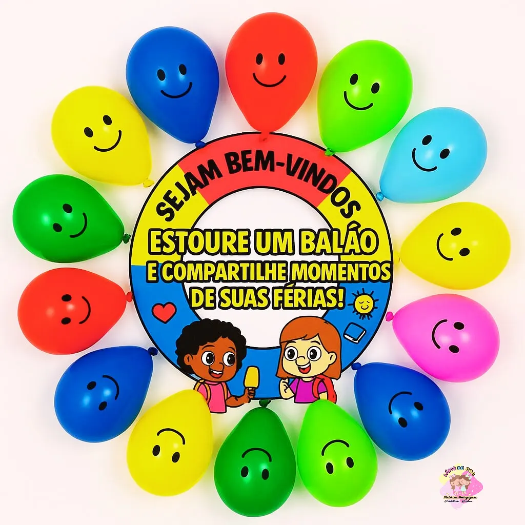 Painel volta as aulas estoure um balão